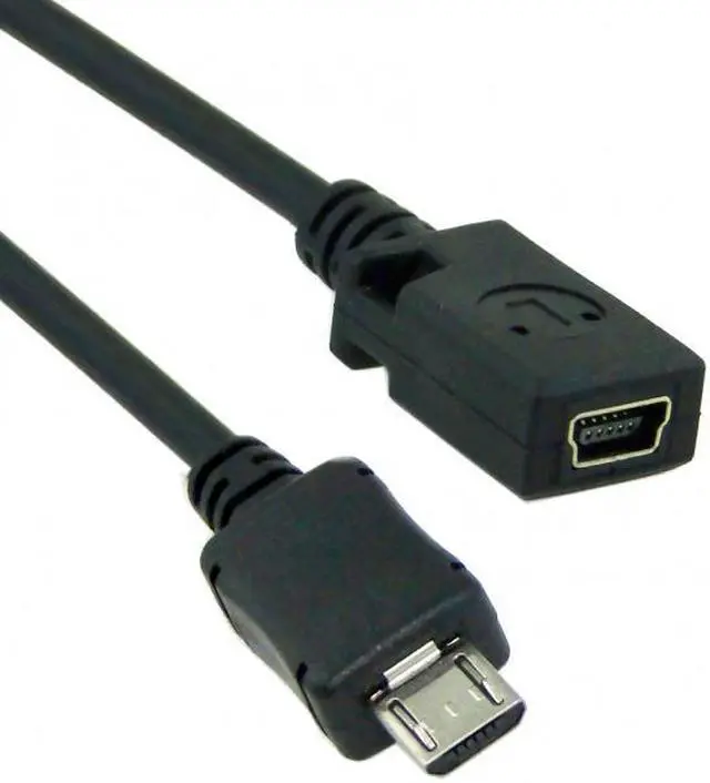 Alt view image 6 of 7 - Jimier CY U2-027 Micro USB 5pin Male to Mini USB 5Pin Female Data Charge Cable 10cm