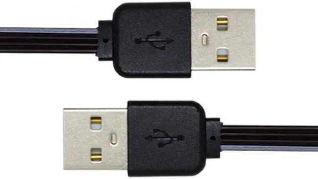 Alt view image 4 of 7 - KAIBOXIXI 13cm USB 2.0 Type-A Male to Type-A Male Male Data Flat Slim FPC Cable for FPV & Disk & Phone