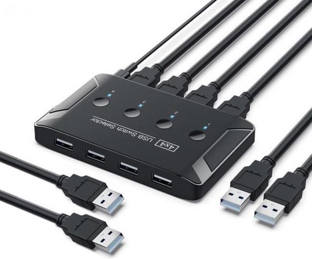 Alt view image 6 of 7 - Chenyang Cable KVM USB 2.0 Switch Selector 4 Port PCs Sharing 4 Devices for Keyboard Mouse Scanner Printer