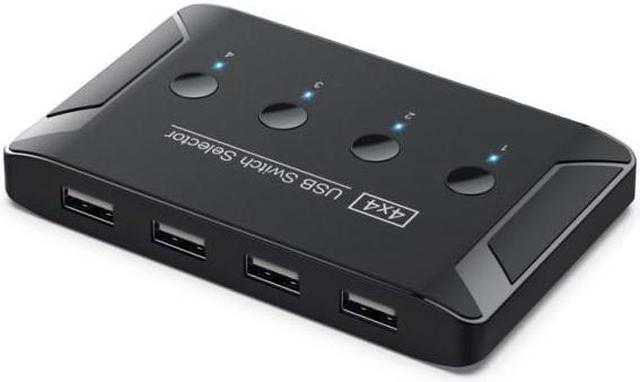 Alt view image 4 of 7 - Chenyang Cable KVM USB 2.0 Switch Selector 4 Port PCs Sharing 4 Devices for Keyboard Mouse Scanner Printer