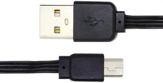 Alt view image 4 of 7 - KAIBOXIXI 13cm USB 2.0 Type-A Male to Mini 5Pin USB Male Male Data Flat Slim FPC Cable for FPV & Disk & Phone