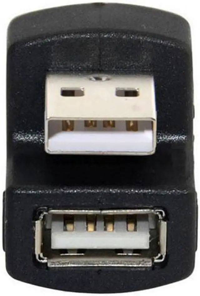 Main image of Cablecc CY U2-099-DN Down Angled USB 2.0 Adapter A Male to Female Extension 90 180 360 Degree Black