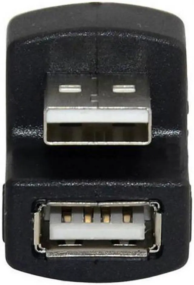 Alt view image 3 of 7 - Xiwai Cable 1 Set Up & Down Angled USB 2.0 Adapter A Male to Female Extension 180 Degree Black
