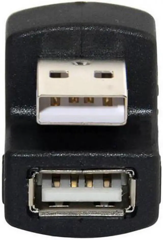 Alt view image 2 of 7 - Xiwai Cable 1 Set Up & Down Angled USB 2.0 Adapter A Male to Female Extension 180 Degree Black