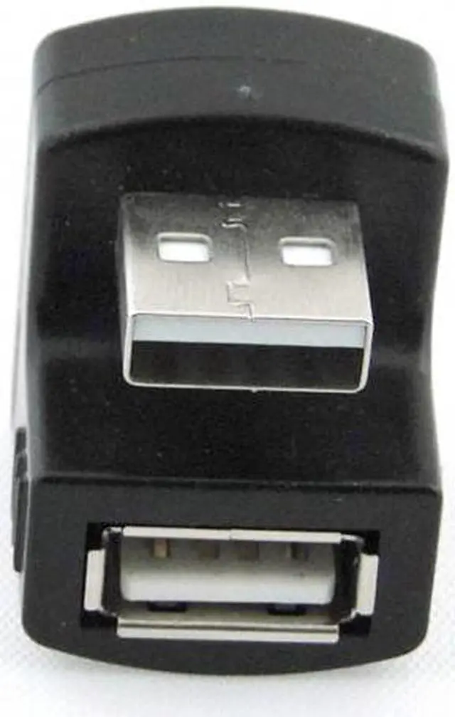 Alt view image 7 of 7 - Chenyang Cable Up Angled USB 2.0 Adapter A Male to Female Extension 90 180 360 Degree Black