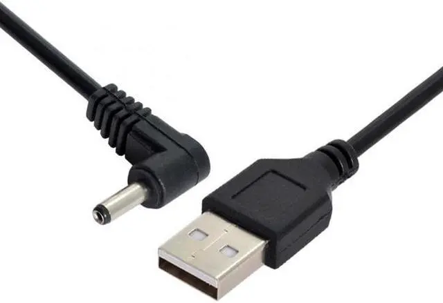 Alt view image 2 of 7 - Chenyang Cable USB 2.0 Male to Right Angled 90 Degree 3.5mm 1.35mm DC power Plug Barrel 5v Cable 100cm