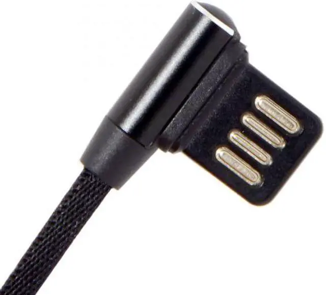 Main image of Chenyang Cable Micro USB 5Pin to Left Right Angled 90 Degree USB 2.0 Data Cable with Sleeve for Tablet & Phone 15cm