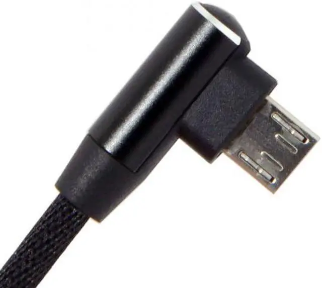 Alt view image 7 of 7 - Chenyang Cable Micro USB 5Pin to Left Right Angled 90 Degree USB 2.0 Data Cable with Sleeve for Tablet & Phone 15cm