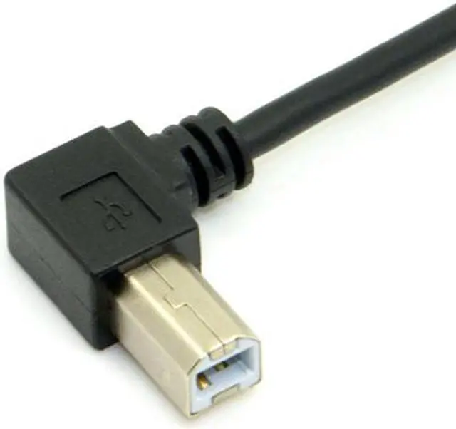Alt view image 4 of 7 - Chenyang Cable Right angled USB B Male to Female extension cable with screws for Panel Mount 1m