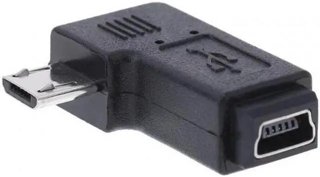Alt view image 4 of 7 - KAIBOXIXI 90 Degree Left Angled MINI USB Female to Micro USB Male Data Sync Power Adapter