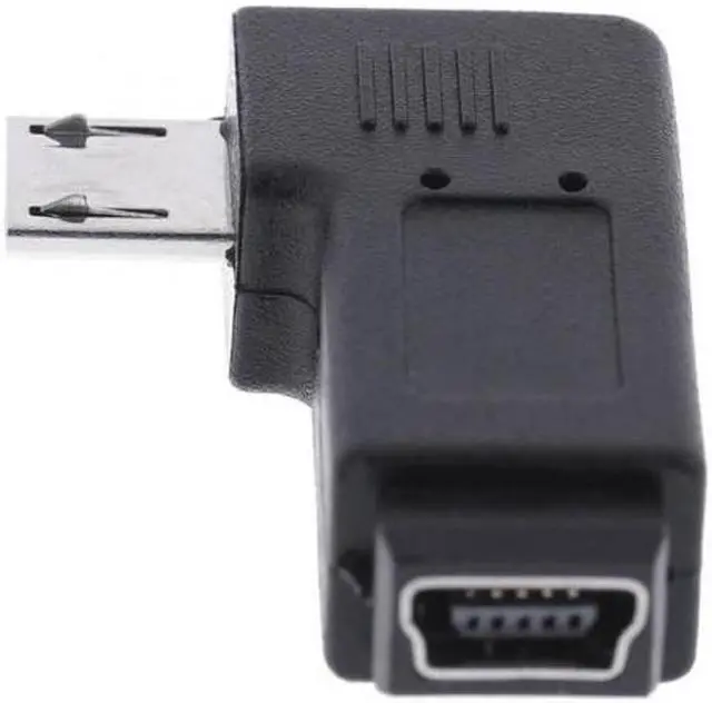Alt view image 2 of 7 - KAIBOXIXI 90 Degree Left Angled MINI USB Female to Micro USB Male Data Sync Power Adapter