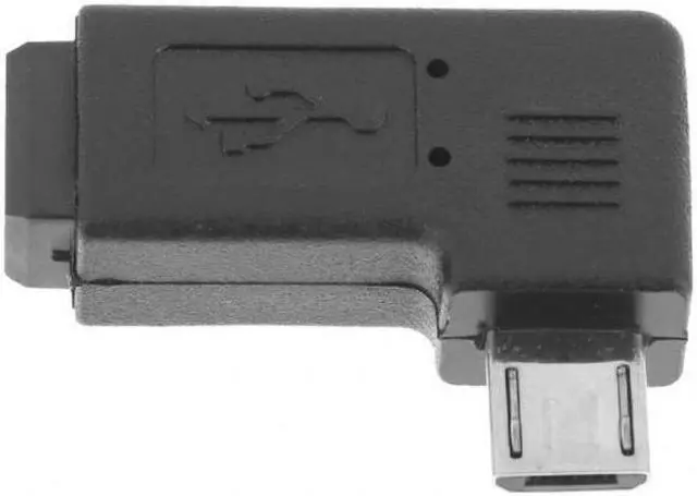 Alt view image 7 of 7 - KAIBOXIXI 90 Degree Right Angled Mini USB Female to Micro USB Male Data Sypc Power Adapter