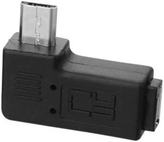 Alt view image 4 of 7 - Chenyang Cable 90 Degree Left Angled Micro USB 2.0 5Pin Male to Female M to F Extension Adapter