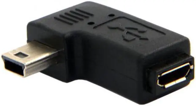 Main image of KAIBOXIXI 90 Degree Left Angled Mini USB Male to Micro USB Female Data Sync Power Adapter