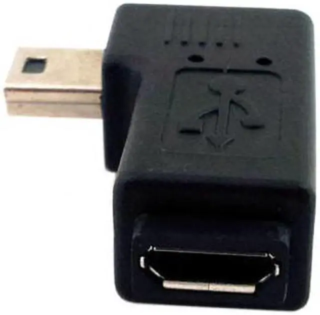 Alt view image 5 of 7 - KAIBOXIXI 90 Degree Left Angled Mini USB Male to Micro USB Female Data Sync Power Adapter