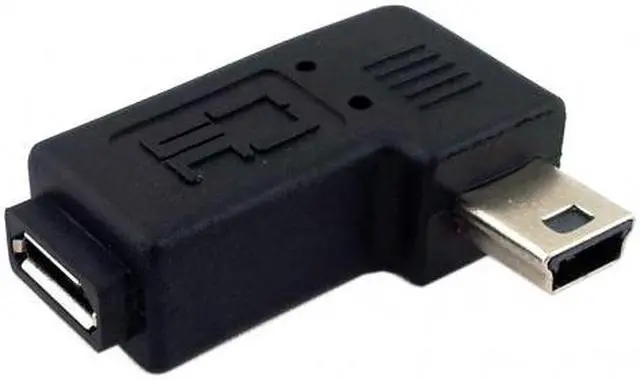 Main image of KAIBOXIXI 90 Degree Right Angled Mini USB Male to Micro USB Female Data Sync Power Adapter