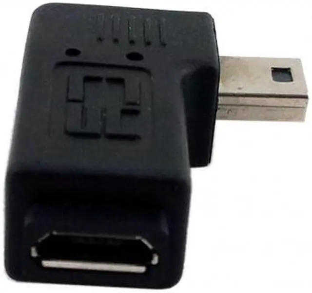 Alt view image 5 of 7 - KAIBOXIXI 90 Degree Right Angled Mini USB Male to Micro USB Female Data Sync Power Adapter
