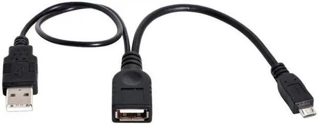 Main image of Chenyang Cable Black Color Micro USB 2.0 OTG Host Flash Disk Cable with USB power  for Galaxy S3 i9300 S4 i9500 Note2 Note3 & S5