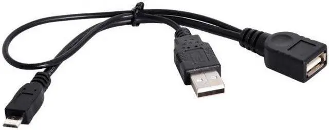 Alt view image 7 of 7 - Chenyang Cable Black Color Micro USB 2.0 OTG Host Flash Disk Cable with USB power  for Galaxy S3 i9300 S4 i9500 Note2 Note3 & S5