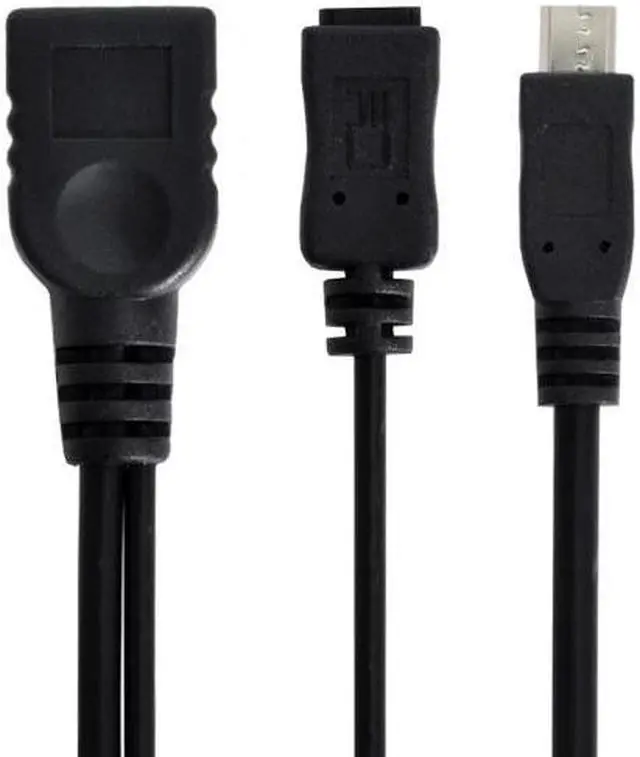 Alt view image 2 of 7 - Chenyang Cable Black Color Micro USB 2.0 OTG Host Flash Disk Cable with Micro USB power  for Galaxy S3 i9300 S4 i9500 Note2 N7100 Note3 N9000 & S5 i9600
