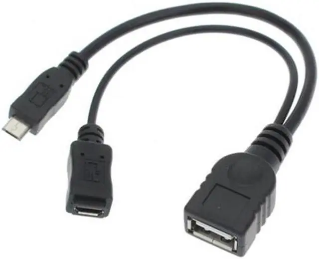 Alt view image 7 of 7 - Chenyang Cable Black Color Micro USB 2.0 OTG Host Flash Disk Cable with Micro USB power  for Galaxy S3 i9300 S4 i9500 Note2 N7100 Note3 N9000 & S5 i9600