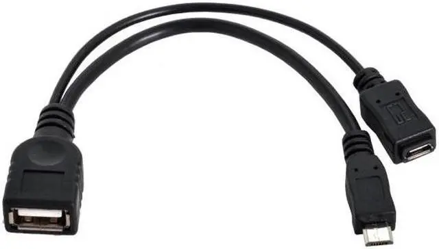 Main image of Chenyang Cable Black Color Micro USB 2.0 OTG Host Flash Disk Cable with Micro USB power  for Galaxy S3 i9300 S4 i9500 Note2 N7100 Note3 N9000 & S5 i9600