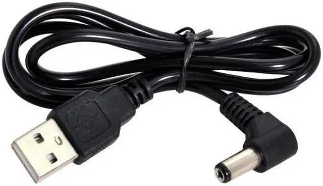 Alt view image 6 of 7 - Cablecc CY U2-184-RI USB 2.0 A Type Male to Right Angled 90 Degree 5.5 x 2.1mm DC 5V Power Plug Barrel Connector Charge Cable
