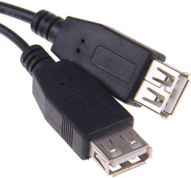 Alt view image 5 of 7 - KAIBOXIXI USB 2.0 A Male to Dual Data USB 2.0 A Female + Power Cable USB 2.0 A Female Extension Cable 20cm