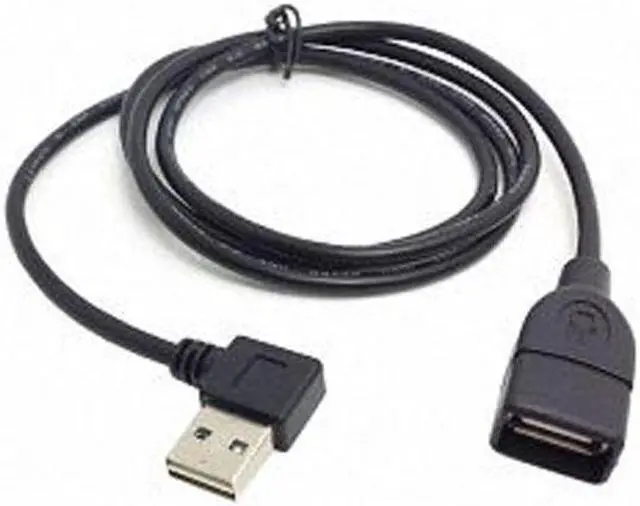 Alt view image 5 of 7 - Chenyang Cable USB 2.0 Male to Female Extension Cable 100cm Reversible Design Left & Right Angled 90 Degree