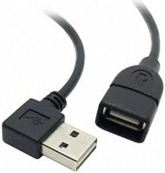 Alt view image 4 of 7 - Chenyang Cable USB 2.0 Male to Female Extension Cable 100cm Reversible Design Left & Right Angled 90 Degree