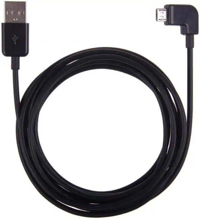 Alt view image 4 of 7 - KAIBOXIXI Left angled 90 degree Micro USB Male to USB Data Charge Cable for Mobile Phone & Tablet 300cm Black