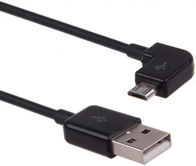Alt view image 2 of 7 - KAIBOXIXI Left angled 90 degree Micro USB Male to USB Data Charge Cable for Mobile Phone & Tablet 300cm Black