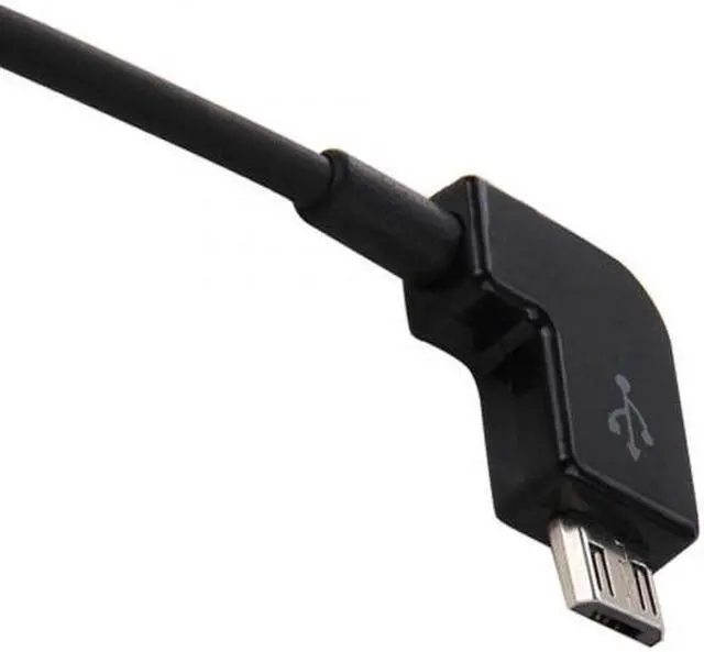 Alt view image 5 of 7 - KAIBOXIXI Left angled 90 degree Micro USB Male to USB Data Charge Cable for Mobile Phone & Tablet 300cm Black