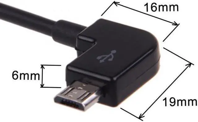 Alt view image 7 of 7 - KAIBOXIXI Left angled 90 degree Micro USB Male to USB Data Charge Cable for Mobile Phone & Tablet 300cm Black