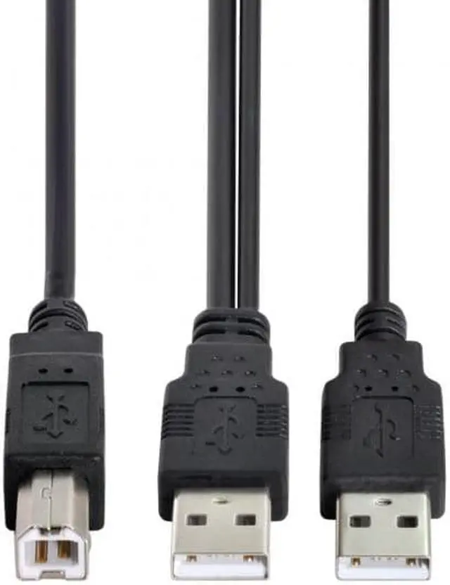 Alt view image 7 of 7 - Cablecc CY U2-073 Dual USB 2.0 Male to Standard B Male Y Cable 80cm for PrinterScannerExternal Hard Disk Drive