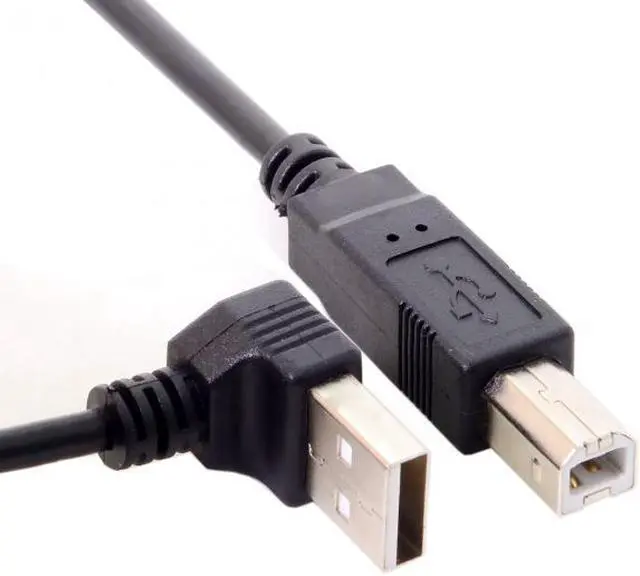 Alt view image 5 of 7 - Cablecc CY U2-117 Down Angled 90 Degree USB 2.0 Male to B Type Male Cable for Printer Scanner Hard Disk 20cm