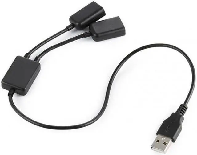 Alt view image 6 of 7 - Jimier CY U2-125 Black USB 2.0 Dual Ports Hub Cable Bus power For Laptop Mac Notebook PCMouseFlash Disk