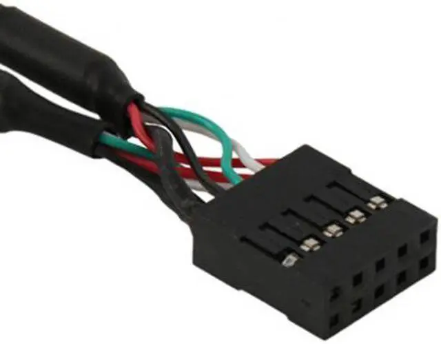 Alt view image 2 of 7 - Chenyang Cable 10 Pin Motherboard Female Header to Dual USB 2.0 Female Adapter Cable 50cm