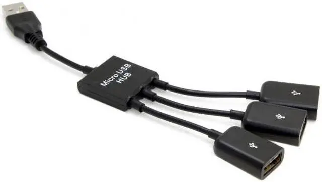 Alt view image 5 of 7 - FVH CY U2-354 USB 2.0 to 3 Ports Hub Cable Bus Power 1 to 3 for Laptop Notebook PCMouseDiskPrinter