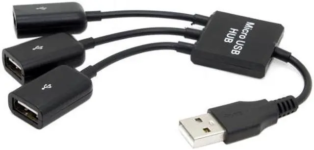 Alt view image 7 of 7 - FVH CY U2-354 USB 2.0 to 3 Ports Hub Cable Bus Power 1 to 3 for Laptop Notebook PCMouseDiskPrinter