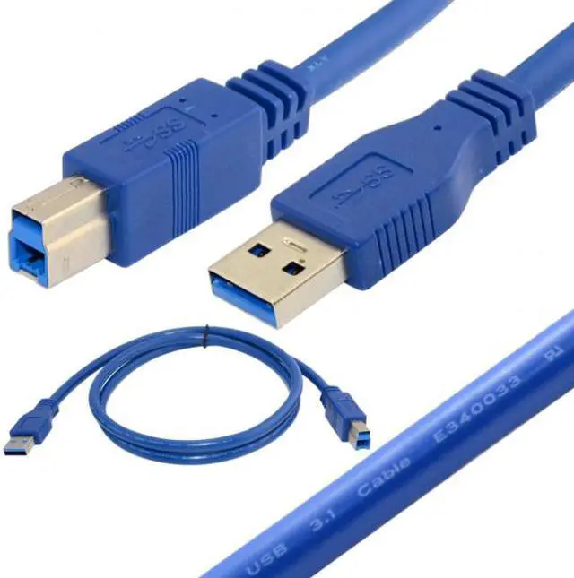Alt view image 5 of 5 - Cablecc CY U3-002 New USB 3.0 Standard A Type Male to B Type Male cable 1m for External Hard disk