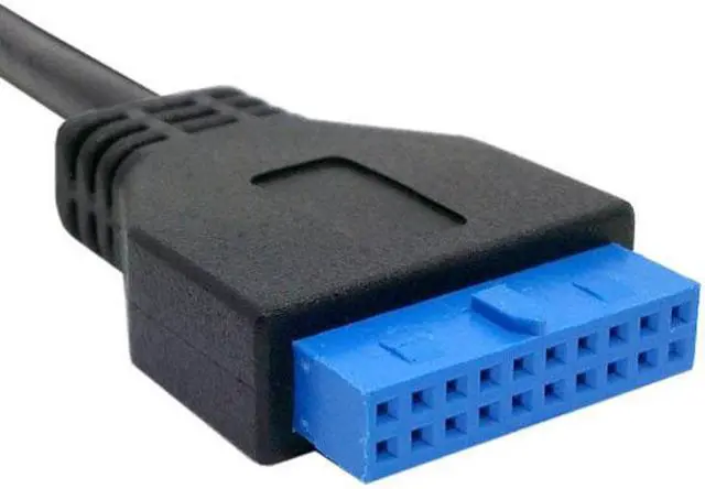 Alt view image 2 of 5 - Chenyang Cable USB 3.0 Single Port A Female Screw Mount Type to Motherboard 20pin Header Cable 25cm
