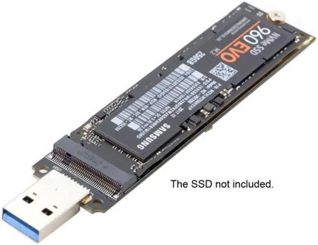 Alt view image 3 of 7 - Chenyang Cable USB 3.0 to NVME M-key M.2 NGFF SSD External PCBA Conveter Adapter with Flash Disk Case