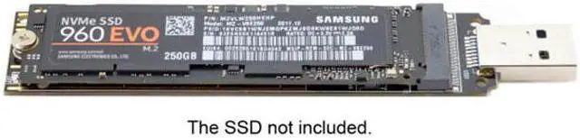 Alt view image 2 of 7 - Chenyang Cable USB 3.0 to NVME M-key M.2 NGFF SSD External PCBA Conveter Adapter with Flash Disk Case