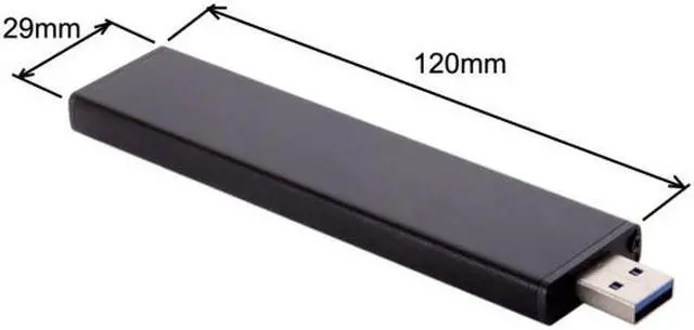 Alt view image 7 of 7 - Jimier CY U3-015 USB 3.0 Male to 17+7pin SSD HDD Hard Disk Cartridge Drive for 2012 Macbook Air A1465 A1466