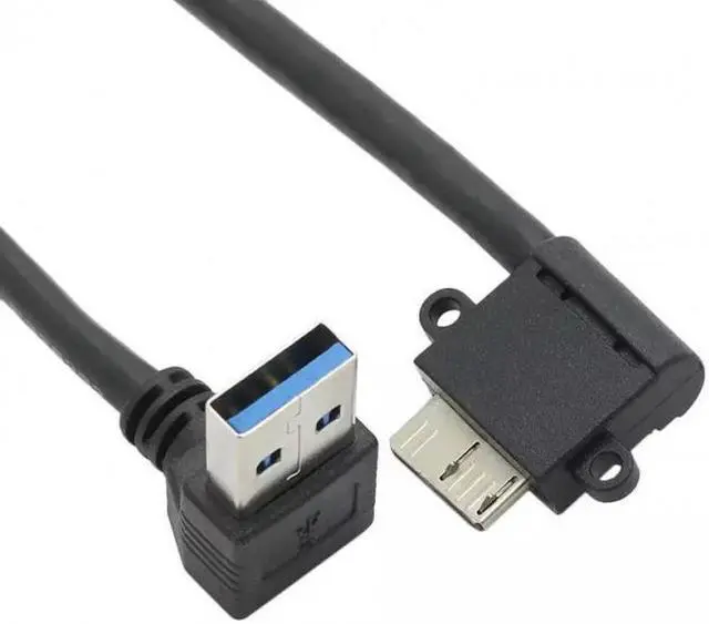 Alt view image 5 of 6 - KAIBOXIXI Up Angled 90 Degree USB 3.0 to Micro 10Pin Right Angled Cable 20cm for Cell phone & Hard Disk SSD
