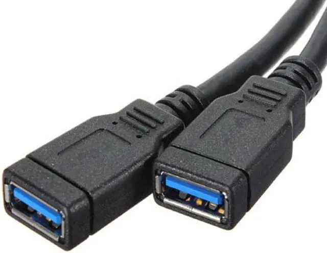 Alt view image 2 of 5 - Chenyang Cable 2 ports USB 3.0 Female to Motherboard 20pin Header cable for front panel 20cm