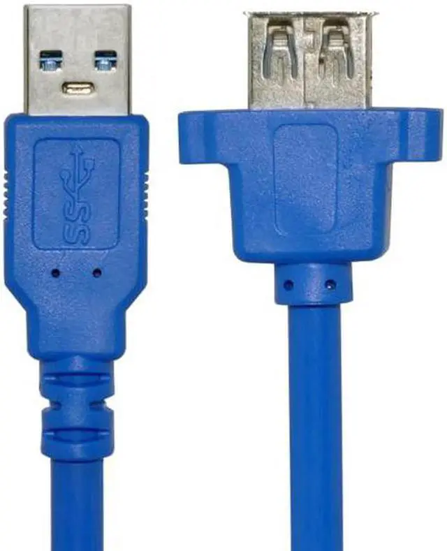 Alt view image 4 of 5 - Chenyang Cable USB 3.0 A Type Male to Female Extension Cable with Panel Mount Screws Holes