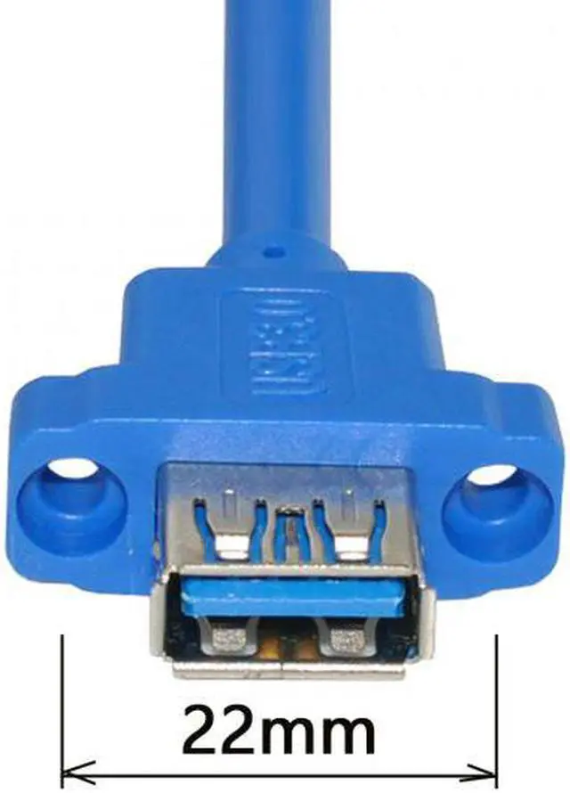 Main image of Chenyang Cable USB 3.0 A Type Male to Female Extension Cable with Panel Mount Screws Holes