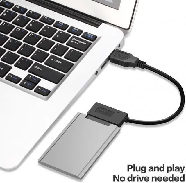 Alt view image 7 of 7 - KAIBOXIXI USB 3.0 to Micro SATA 7+9 16 Pin 1.8" 90 Degree Angled Hard Disk Driver SSD Adapter Cable 10cm